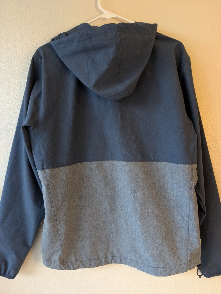 Rip Curl Hooded Full Zip Blue Gray Two Tone Anti Wind Rain Cold Jacket Sz Small - Image 2 of 4