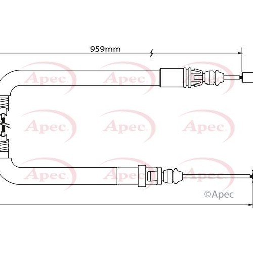 Handbrake Cable fits CITROEN C4 GRAND PICASSO 1.6 Rear Right 08 to 13 Hand Brake - Image 16