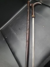 Wooden Carved Walking Cane With Hidden Blade, Unbranded. MG