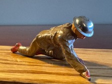 Vintage Barclay B64 750 Soldier Crawling w/ M1 Rifle, Tin Helmet, Near Mint!