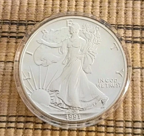 1991 American Silver Eagle 1 oz .999 Fine Silver Coin