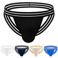 Sexy Men's Underwear Pouch Low Waist Jock Strap Thong Underpants Briefs