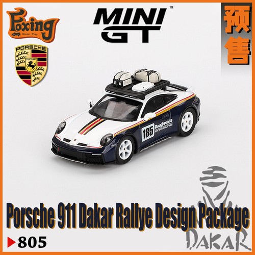 Miniature MINI GT 1:64 Porsche 911 Rallye Dakar 1974 — Avec Boîte Et Support — Neuf