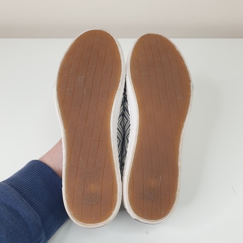 Rieker Fabric Shoes Womens UK6 Grey Antistress Canvas Geometric EU 39 Slip On - Picture 9 of 10