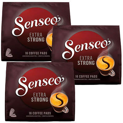 3x 16 Senseo Pads Extra Strong Harmonious Coffee Enjoyment Pronounced Taste