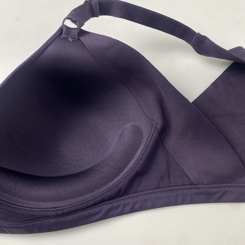 Warner's Purple No Side Effects Underarm Smoothing T-Shirt Bra Wireless Size L - Picture 14 of 14