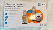 AT&T EL52203 2 Handset Phones Cordless Answering System With Caller ID