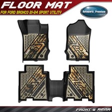 3x Front Rear Camouflage Floor Mats Liners For Ford Bronco 21-24 Sport Utility