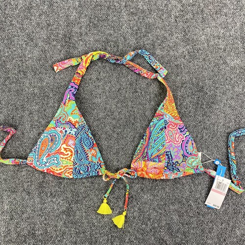 Bleu Rod Beattie Größe 10 MULTI Triangel Quaste Bohemian Paradise Bikini Schwimmen Oberteil