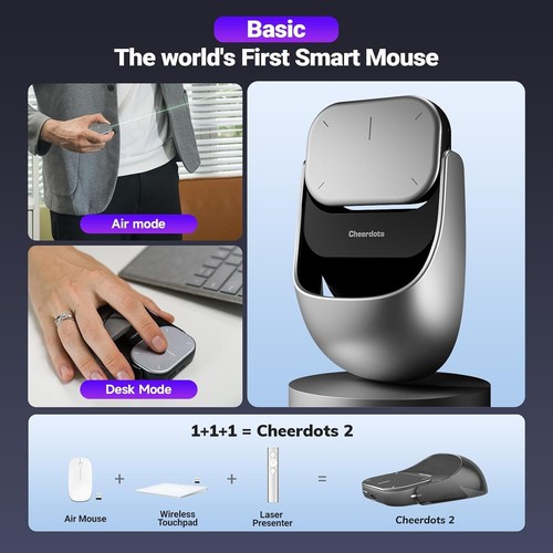 3-in-1 Wireless Mouse – Magnetic Presenter, Voice, Laser Pointer AI Air Mouse - Picture 2 of 9