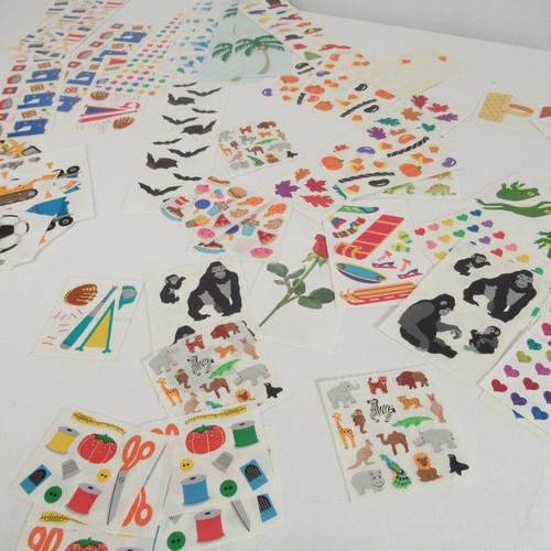 Vintage Mrs Grossmans Stickers Lot Sheets Holiday Bugs Food Animals Shapes - Picture 3 of 12