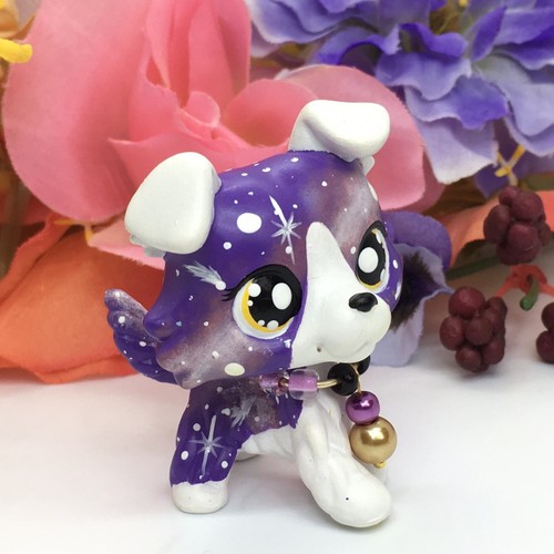 Mini Pet Shop, Galaxy Dog Puppy, Collie OOAK Custom Hand Painted, Nice! - Bild 5 von 5