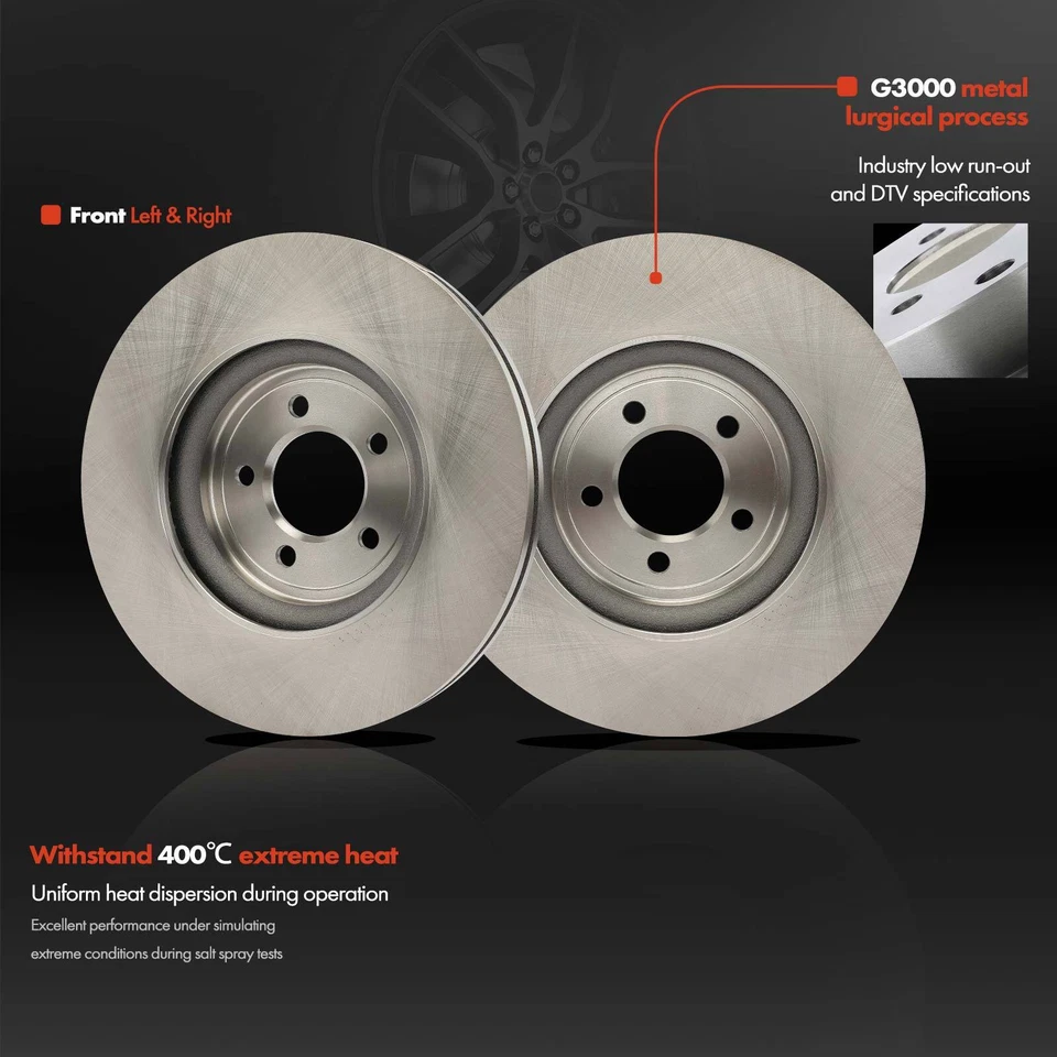 2x Rotores de freno de disco delanteros para Jaguar XF 09-10 13-15 tipo S XJ8 XK Vanden Plas Foto 3 de 4