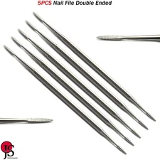 5PCS Manicure Pedicure Blacks Ingrown Toe Nail File Stainless Steel Double Ended