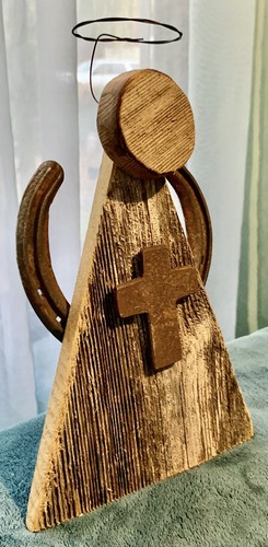 BELL'ANGELO PRIMITIVO IN LEGNO DI FIENILE! DECORAZIONE NATALIZIA O ALI DI SCARPE DI CAVALLO TUTTO L'ANNO #2 - Foto 4 di 4