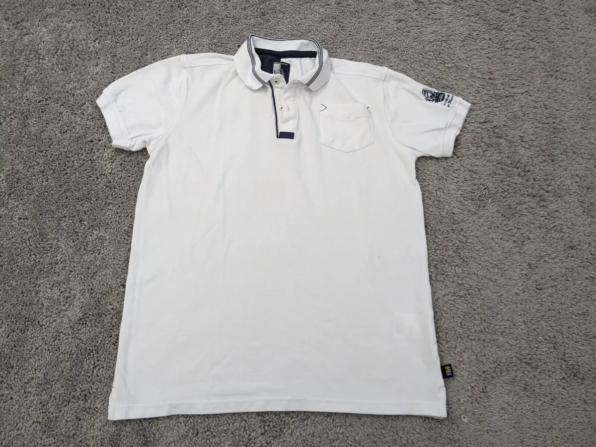 Marina Militare Polo Shirt Mens Medium White Nave Scuola Amerigo