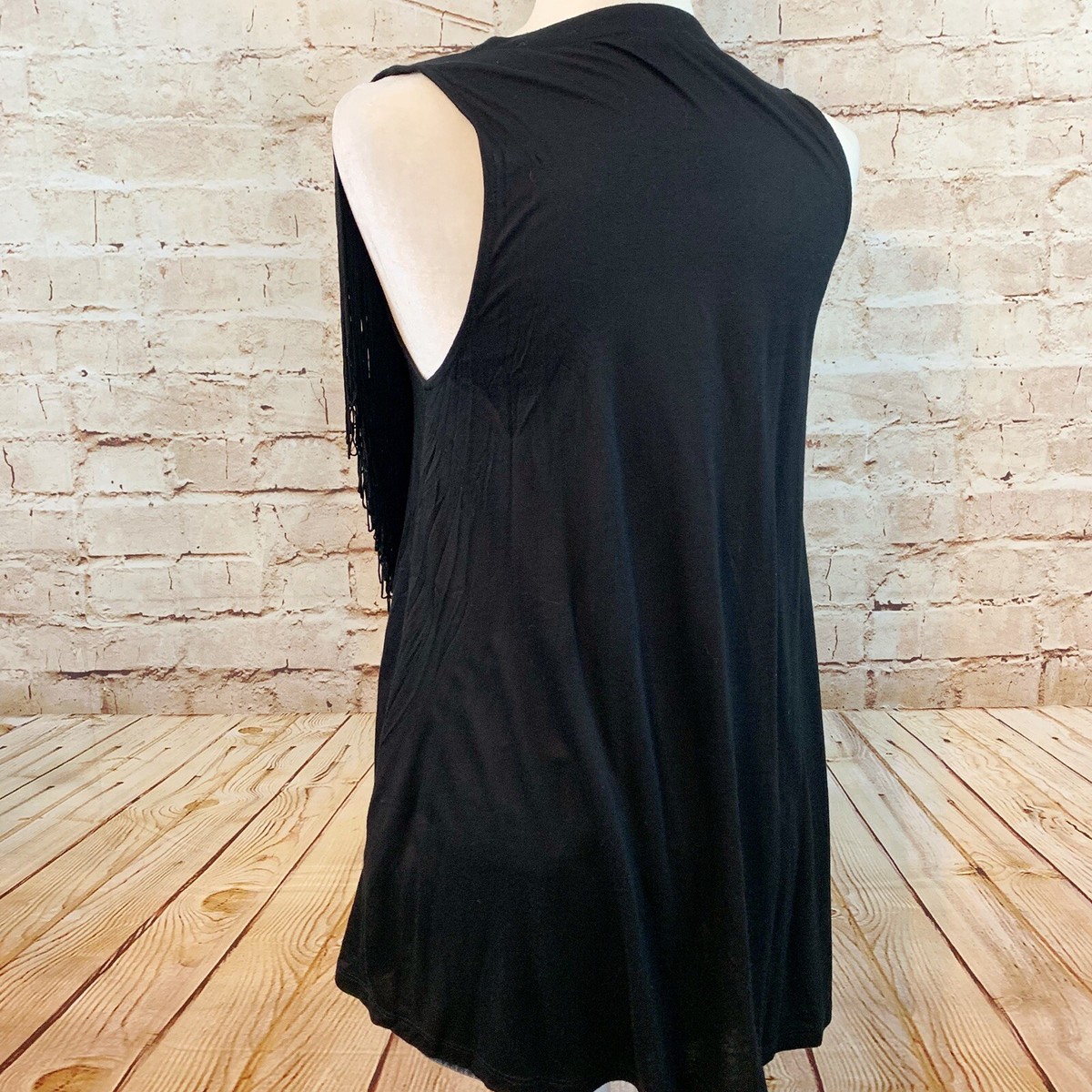 Banana Republic Womens Fringe Sleeveless Top Stretch Size XS