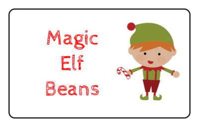 Magic Elf Beans Boy Girl Christmas Present Stickers Labels Gift Tags