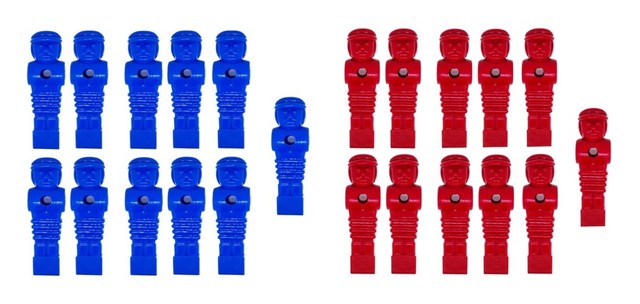 22 Kickerfiguren Löwen Design 11 blau und 11 rot Kicker Figuren Soccer 22 Kickerfiguren Löwen Design 11 blau und 11 rot Kicker Figuren Soccer