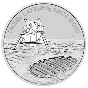 1 oz Silber - 50 Jahrestag der Mondlandung - Australien 2019 Stempelglanz