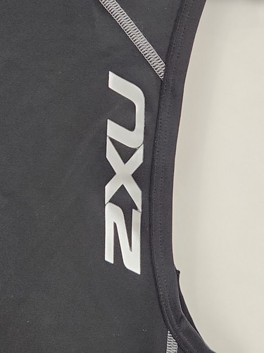 2XU 1/2 Zip Tank Top Womens Size L Black Activewear - Picture 3 of 9