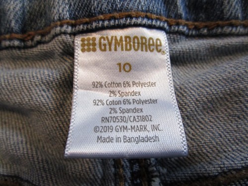 Girls Denim Long Shorts Jean Bermuda Distressed Adj. Waist GYMBOREE Youth 10 - Picture 3 of 9