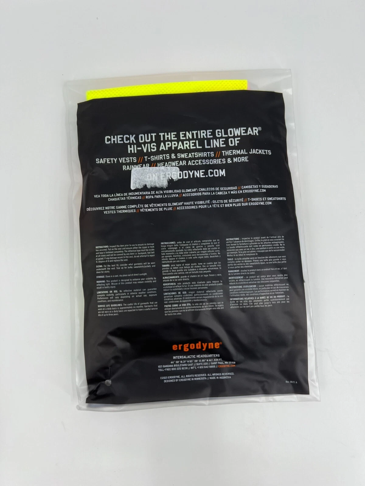 Ergodyne GloWear 8040HL High Visibility Safety Vest Lime - One Size image 3
