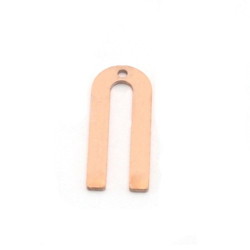 5 pcs U Magnet shape flat Connector Charms 22x9mm Copper-Raw-Brushed R445-80 - Picture 4 of 6