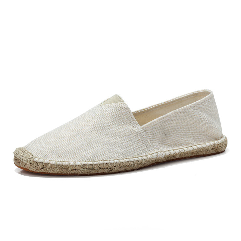 Men's Comfortable Flat Canvas Shoes Espadrille Casual Slip On Patchwork Size New