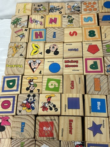 Vtg 61 Disney Mickey Mouse Clubhouse Learning Grow Blocks Alphabet Minnie Mouse - Picture 4 of 6