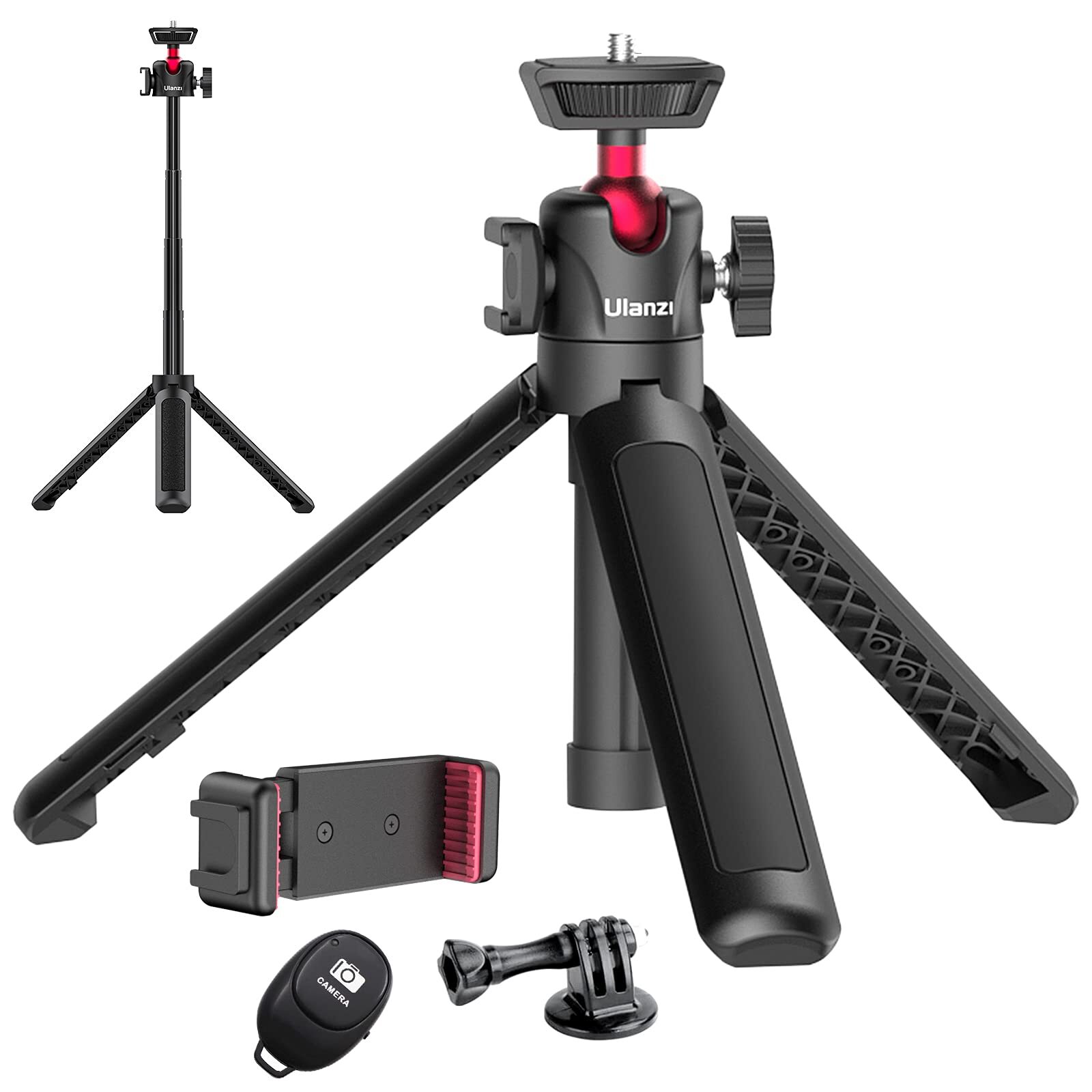 Flexible Camera Phone Tripod for Action Cameras and Desktops - Mini Stand  -image