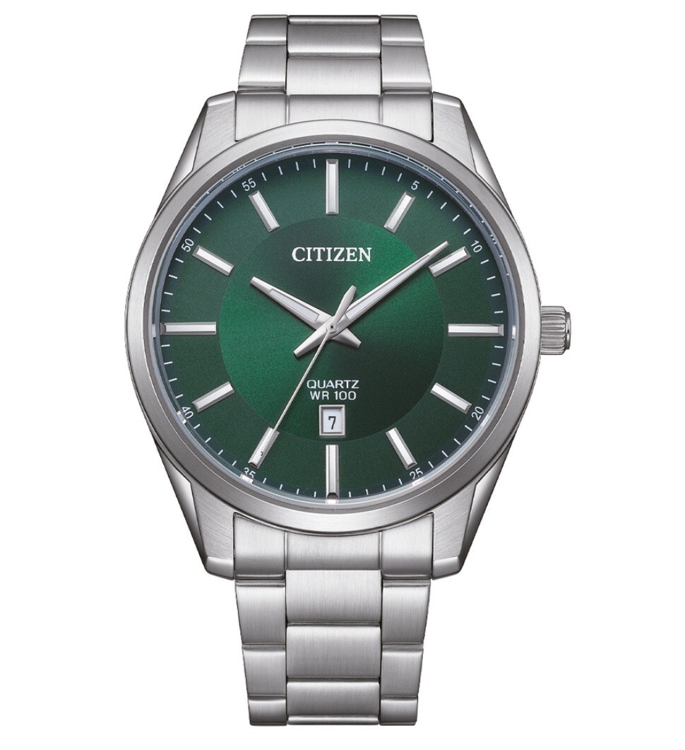 Citizen BI1031-51Z Green Dial Stainless Steel Analog Quartz Men's