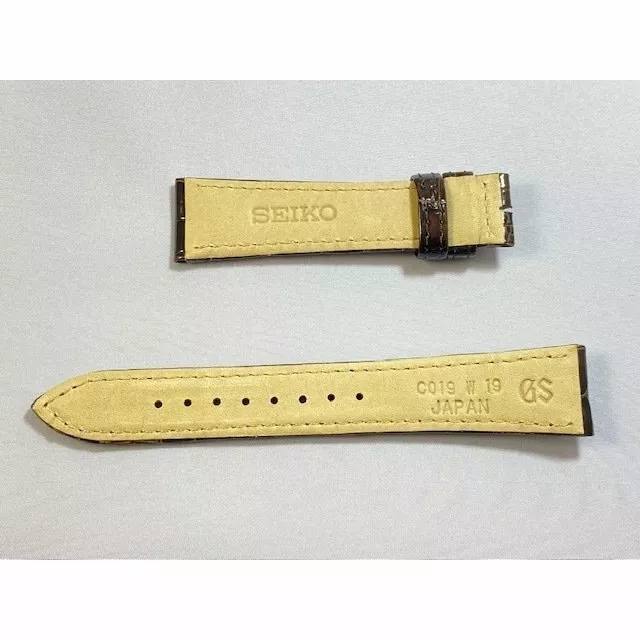 Genuine New Grand Seiko GS 19mm Band Dark brown C01901229 SBGR092