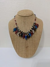 Boho Necklace Glass Heart Beads Fashion  Beach Party Choker