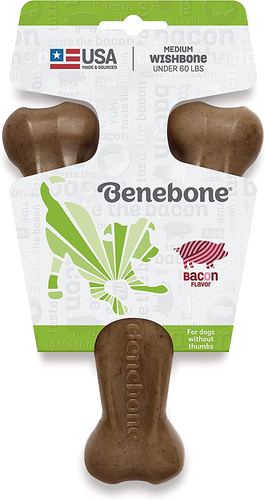 Juguete duradero para masticar perros Wishbone para masticadores agresivos, Baco real - Imagen 3 de 12
