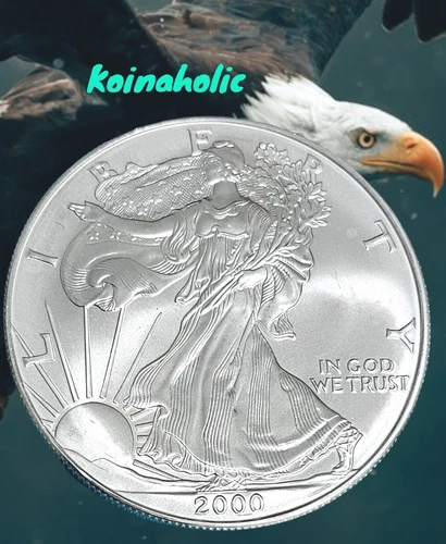 2000 $1 American Silver Eagle 1 oz. .999 Fine Silver Millennium  Remember Y2K ?