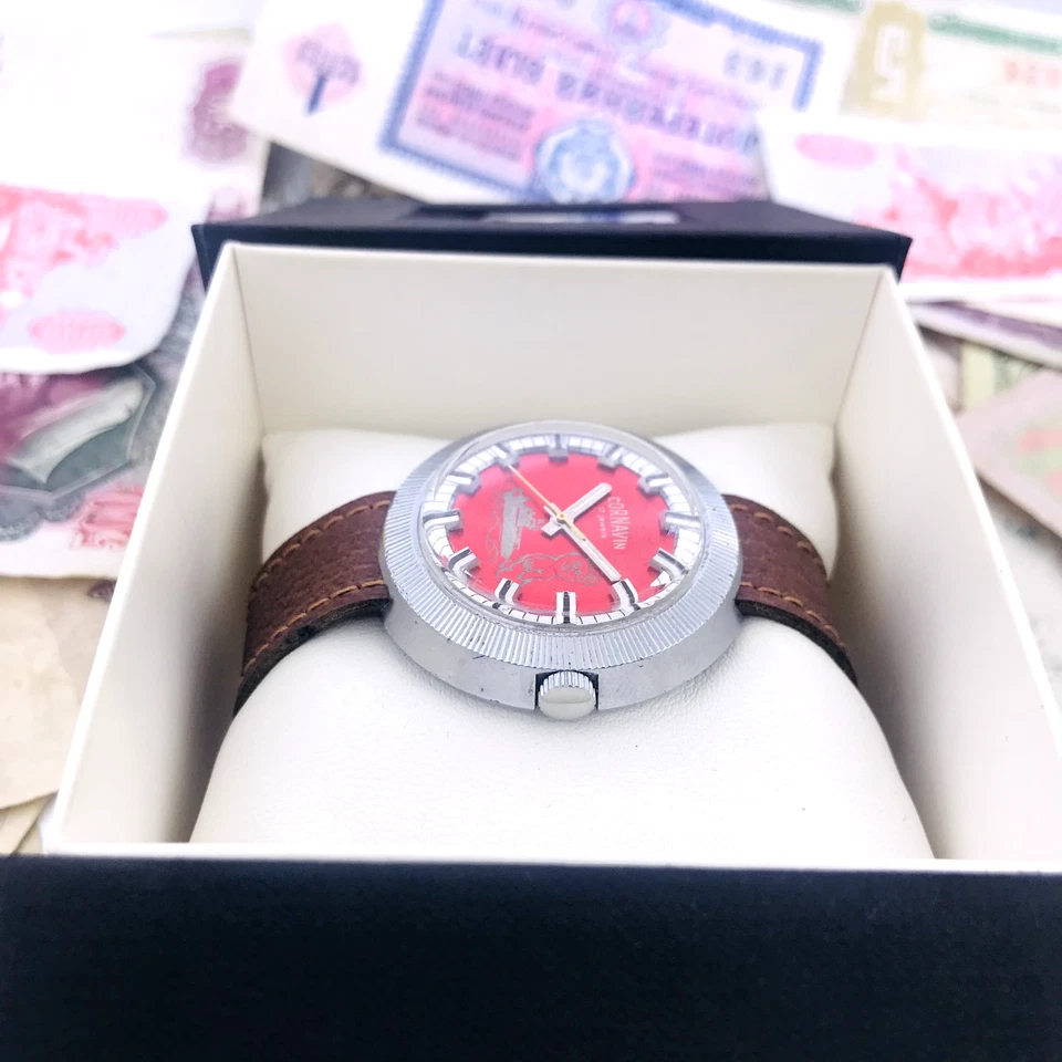 🏆 Raro Reloj Pulsera Cornavin Cheburashka Cohete URSS ☭ Olímpico 1980 Moscú 🛠 Foto 3 de 4