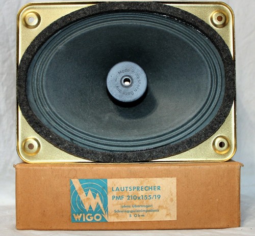 WIGO 5 Ohm 2 vie Germania altoparlante vintage 210x155/19 nuovo vecchio stock, un altoparlante - Foto 5 di 5