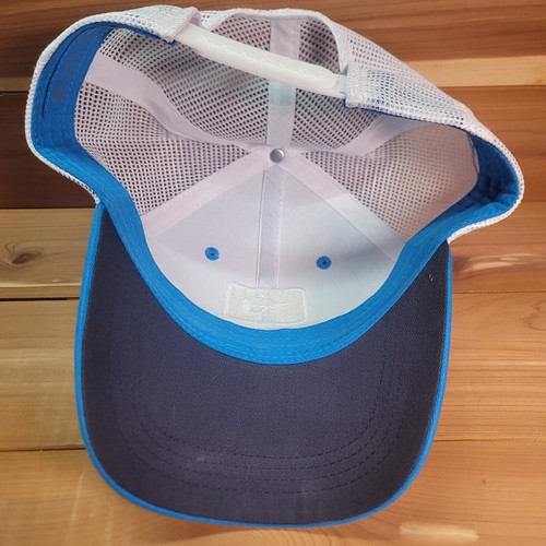 COSTA Del Mar Logo Marlin Trucker Mesh Cap Hat Blue Adjustable Fit Snapback - Picture 5 of 8