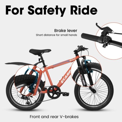 20 Inch Bike Kids Bicycle Kids Montain Bike Gear 7 Speed Bike for Boys and Girls - Picture 4 of 8