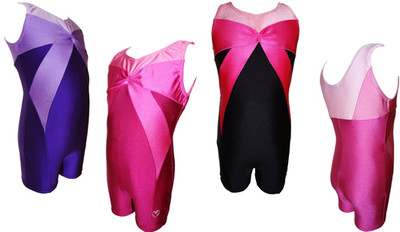 TALENT TALE  GIRLS DANCE/ GYMNASTIC Tank Color Block Biketard 