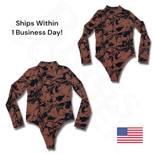 New Day Body Damen groß braun schwarz langarm nahtlos Druckknöpfe - Bild 9 von 10