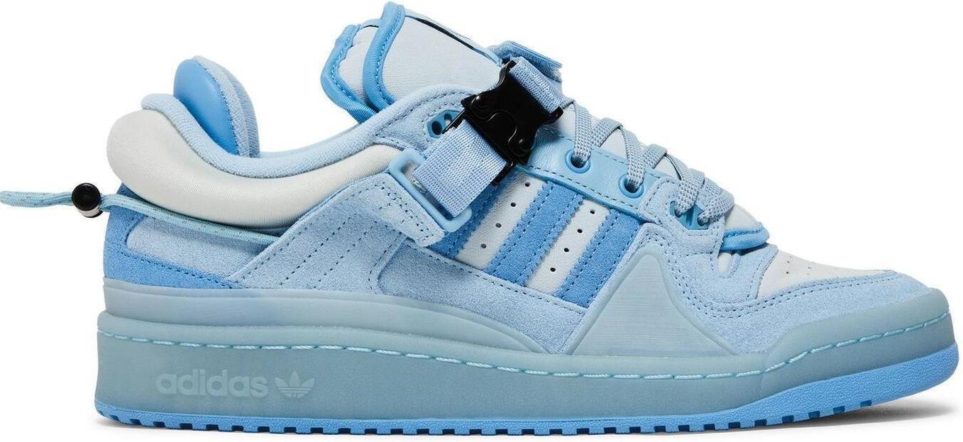 靴 rum Size 10.5 - adidas Bad Bunny x Forum Buckle Low Blue Tint
