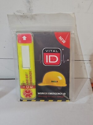 Large Vital ID Hard Hat Worker Emergency ID   Lot Of 6pcs Older Stock