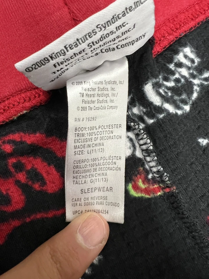 Pantalones de pijama Betty Boop Coca Cola 2009 con estampado integral para mujer - L Foto 4 de 4