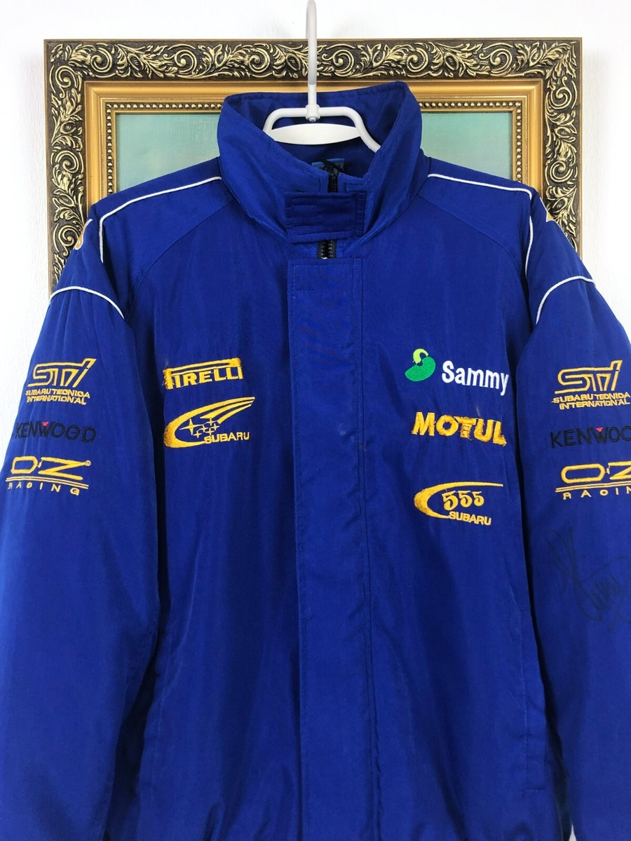 Vintage Subaru World Rally Team Bomber Jacket Signed Racing Vintage Subaru World Rally Team Bomber Jacket Signed Racing