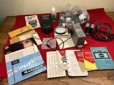 Vtg Lot Misc Photography Camera Equipment Light Meter Braun Vivitar Cleaner Lens