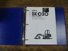 Kobelco SK030 Mini Excavator Factory Original Parts Catalog Manual PW03001 & Up