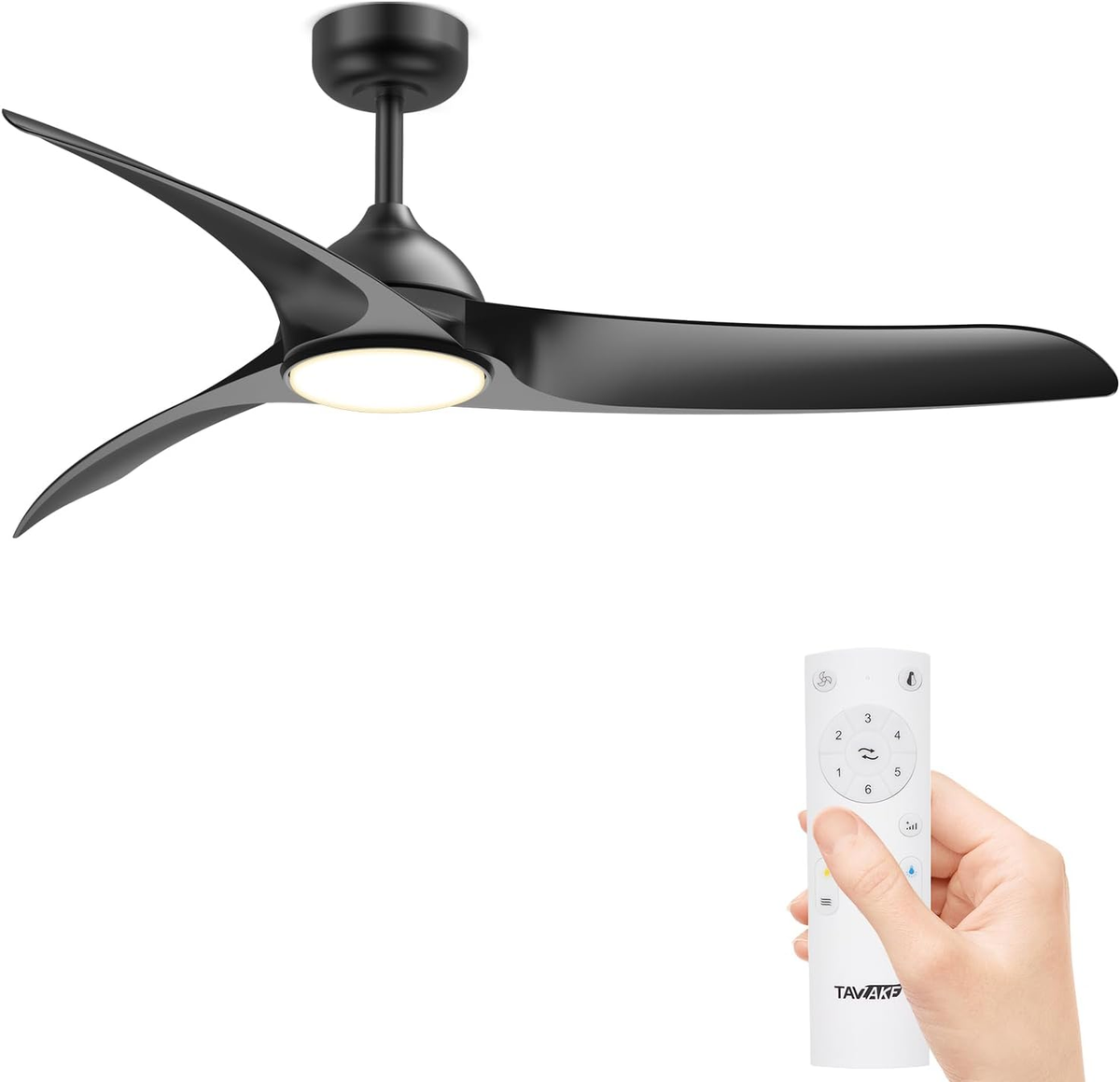 Ceiling Fans with Lights, 56 Inch Low Profile Ceiling Fan