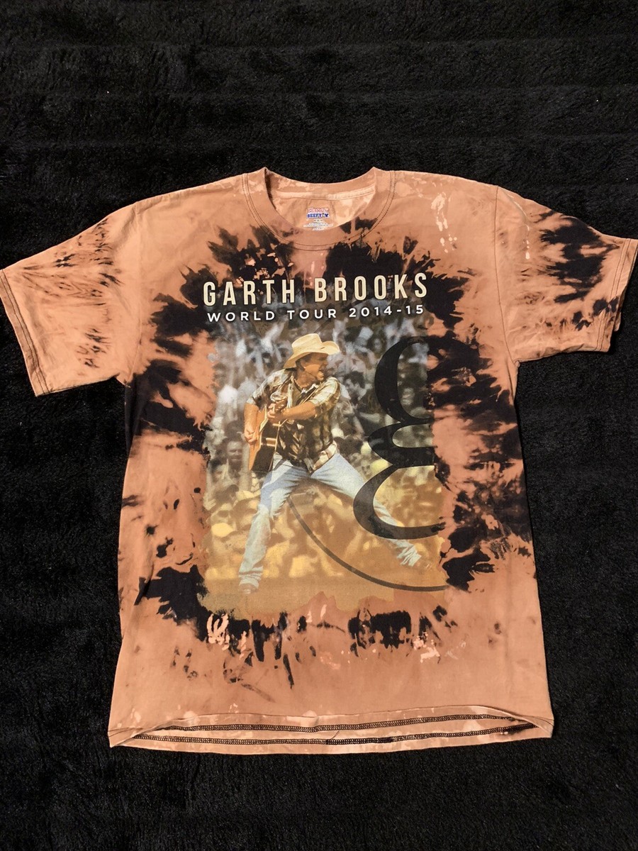Hanes Beefy Women's Garth Brooks World Tour 2014-15 Bleached M T